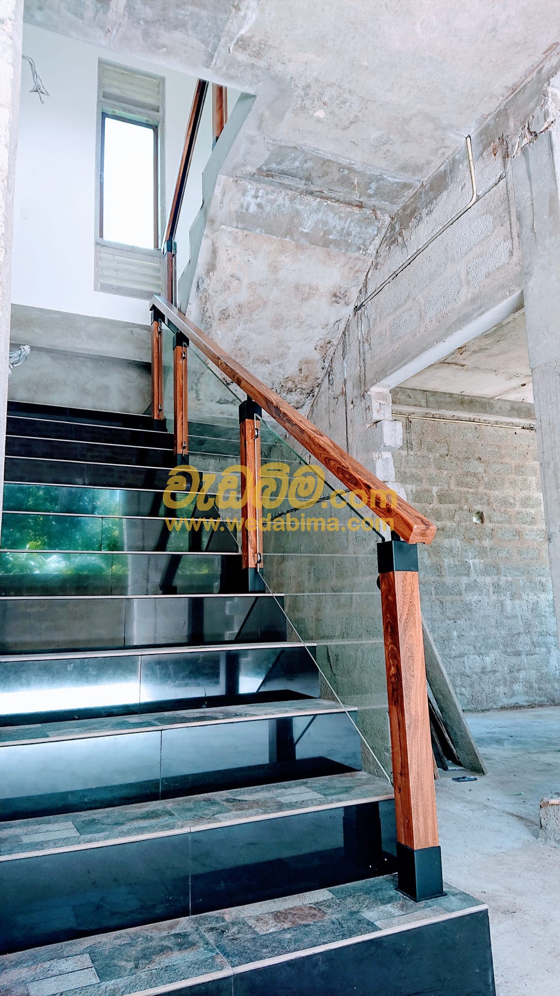 tempered glass hand railing in sri lanka