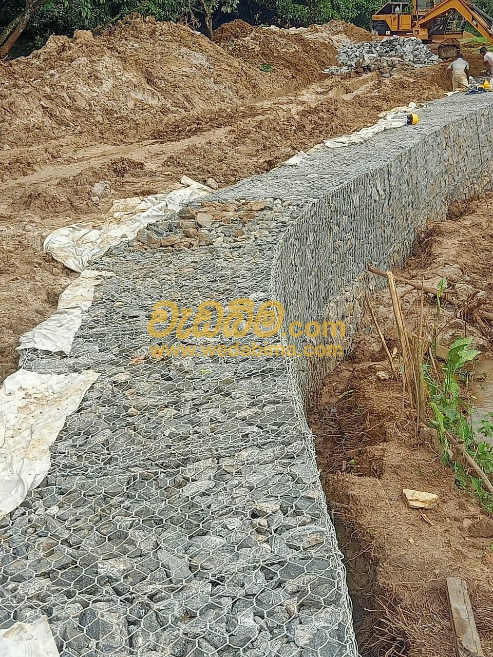Gabion Wall Construction in hokandara