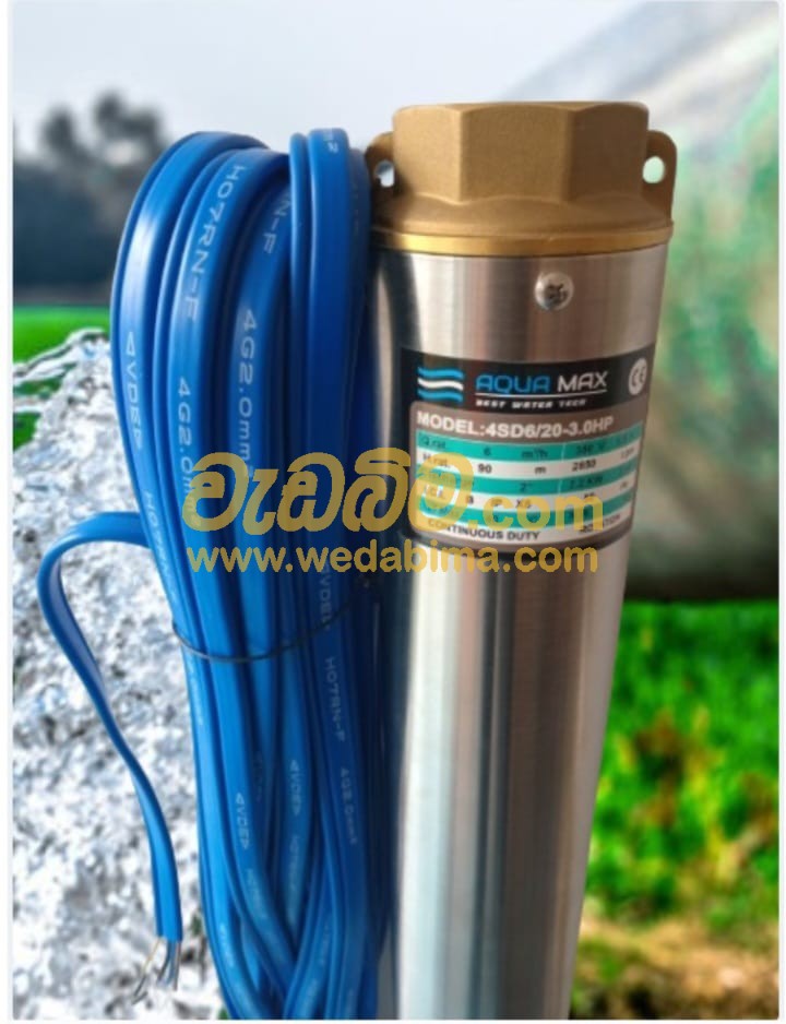 Cover image for Hp 5.5 - Three Phase Deep Submersible Pump With 30m Blue Flat Cable