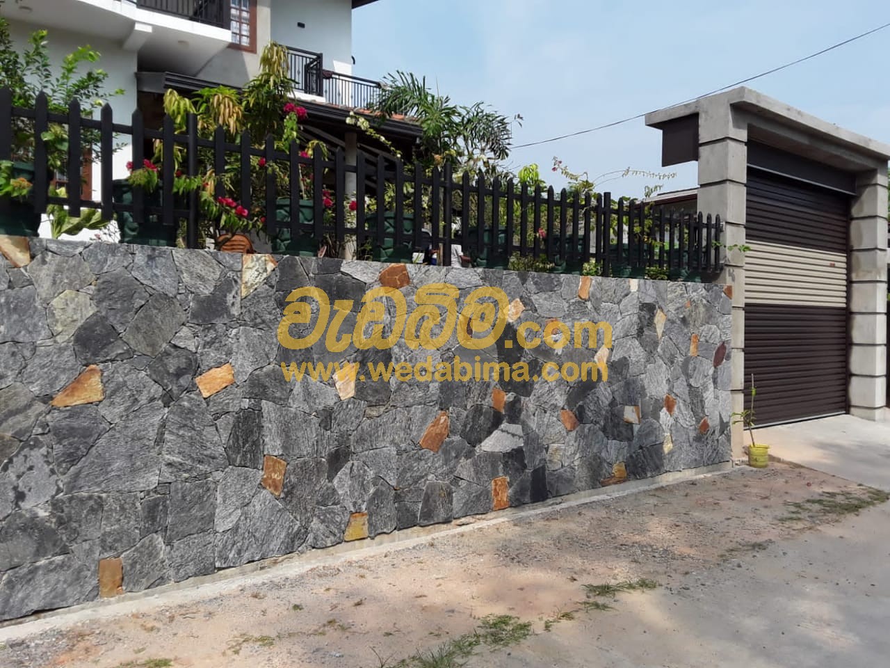 stone wall design in matara