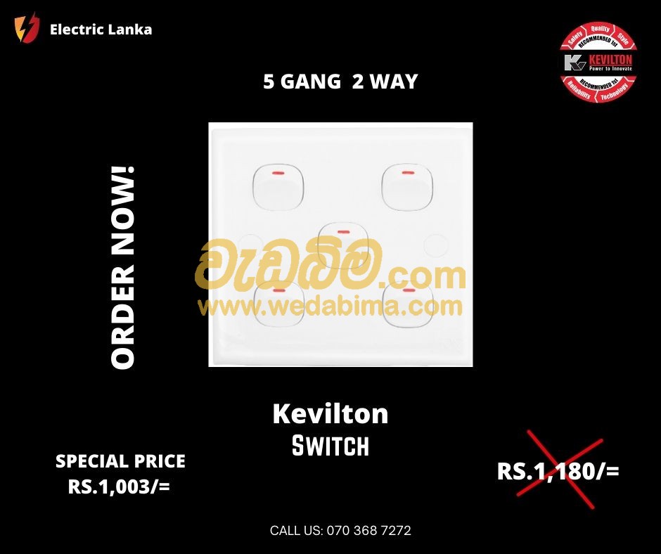 Cover image for 5 Gang 2 Way Switch - Rathnapura