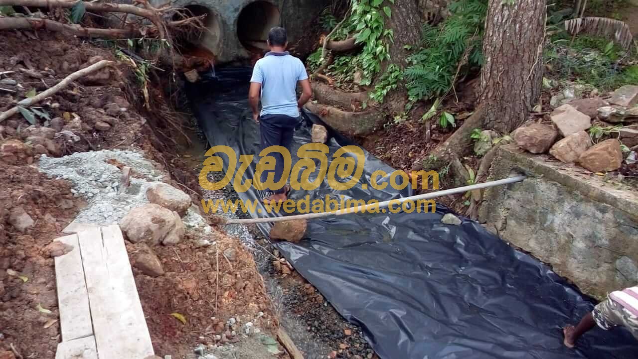Drainage system construction in Sri Lanka