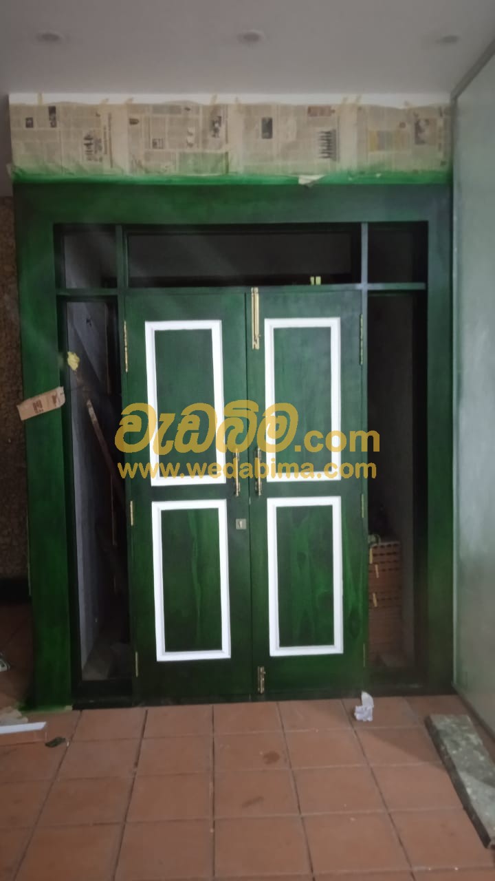 Timber Doors Painting and Polishing Work - Ratnapura