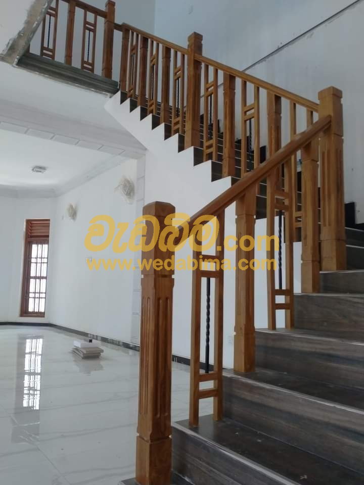 Wooden Handrail Design - Gampaha