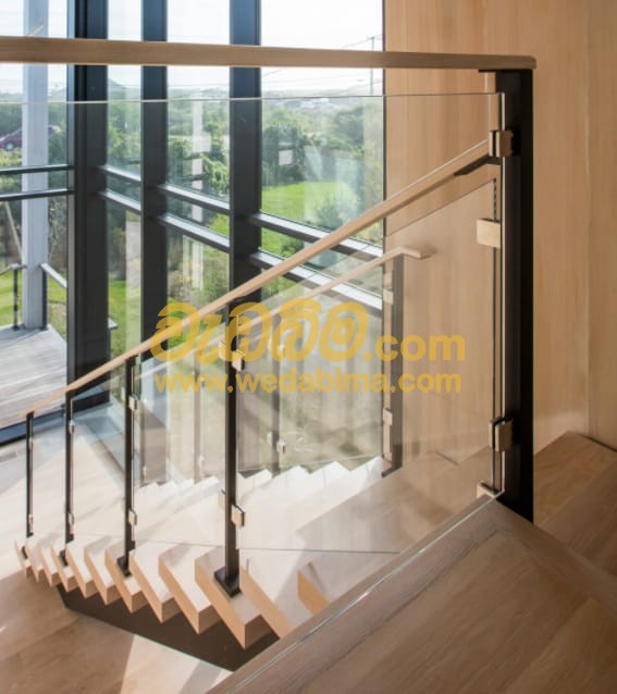 Tempered Glass Staircase Railing - Gampaha