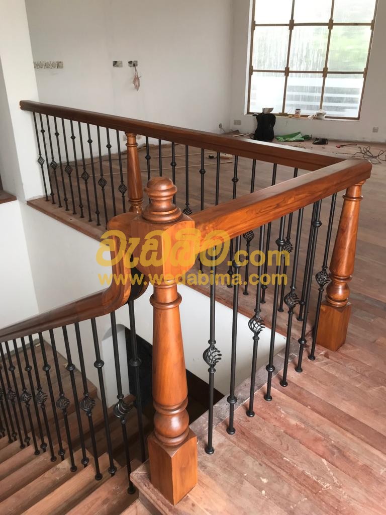 wooden and steel handrails in srilanka
