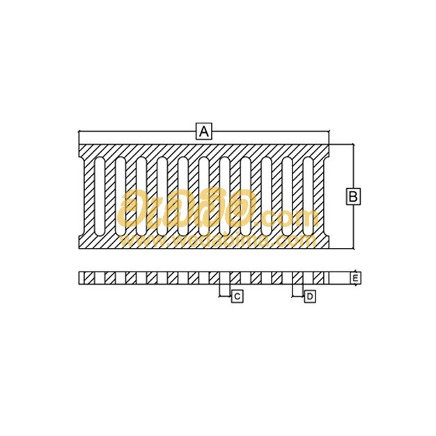 600mm x 250mm x 25mm Thick Cast-iron Grating
